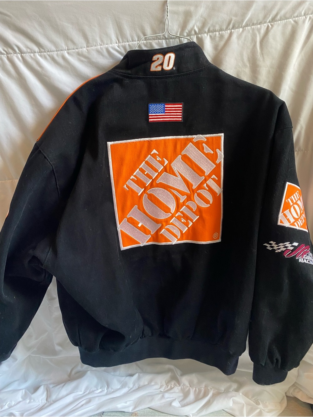 Men's Black and Orange Racing Jacket